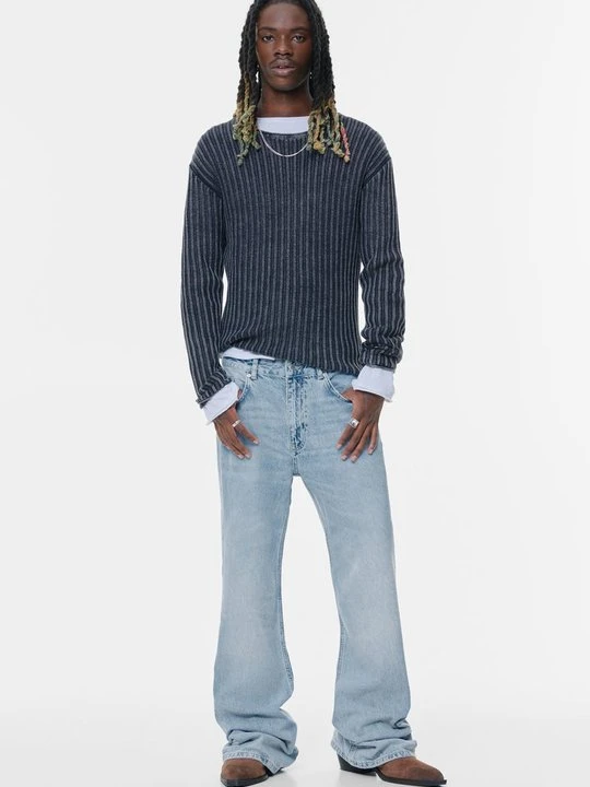 Zdjęcie produktu Jeansy Dzwony PULL&BEAR jasnoniebieski denim