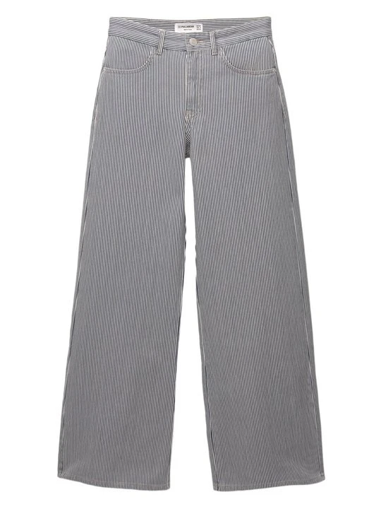 Zdjęcie produktu Jeansy Dzwony PULL&BEAR ciemnoniebieski