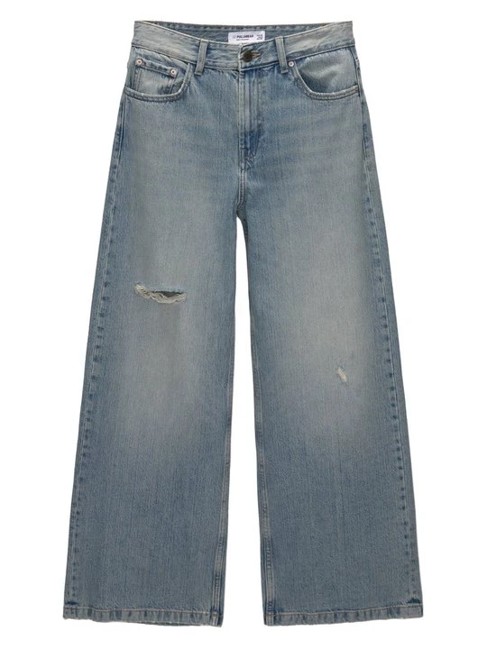 Zdjęcie produktu Jeansy Dzwony PULL&BEAR jasnoniebieski