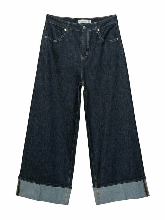 Zdjęcie produktu Jeansy Dzwony Stradivarius granatowy