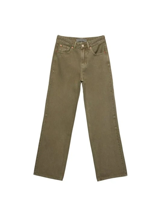 Zdjęcie produktu Jeansy Dzwony Stradivarius khaki