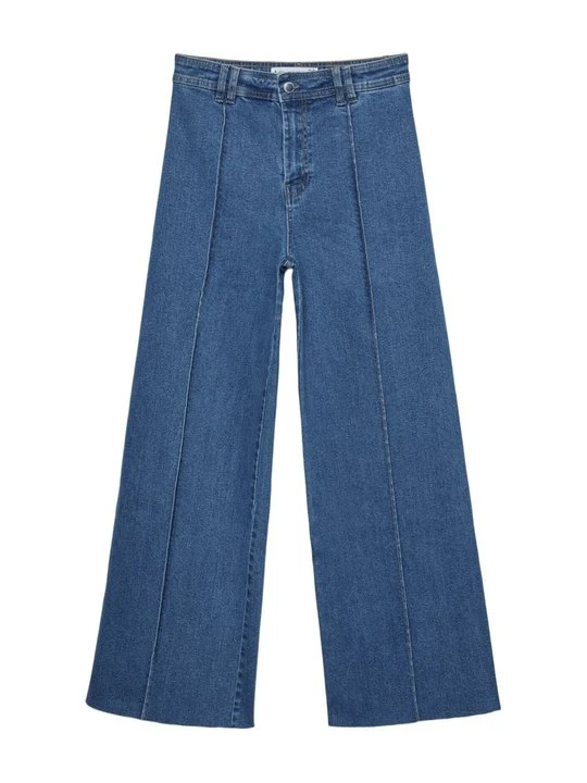 Zdjęcie produktu Jeansy Dzwony Stradivarius niebieski denim