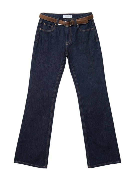 Zdjęcie produktu Jeansy Dzwony Stradivarius granatowy melanż