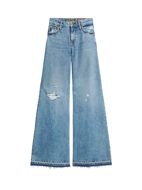 Zdjęcie produktu Jeansy Dzwony Superdry niebieski denim