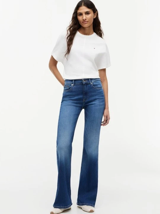 Zdjęcie produktu Jeansy Dzwony Tommy Hilfiger niebieski denim