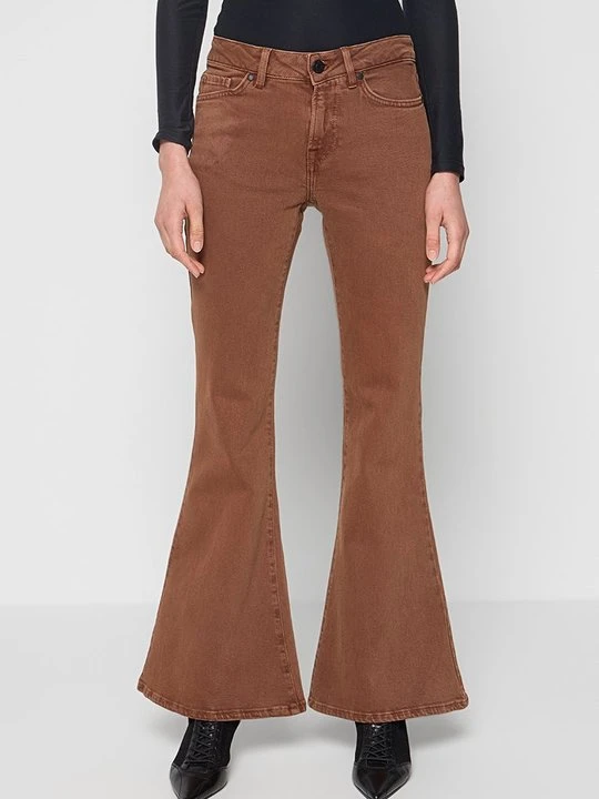 Zdjęcie produktu Jeansy Dzwony Tomorrow brązowy