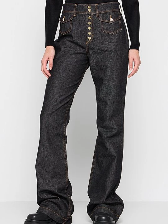 Zdjęcie produktu Jeansy Dzwony Versace Jeans Couture czarny
