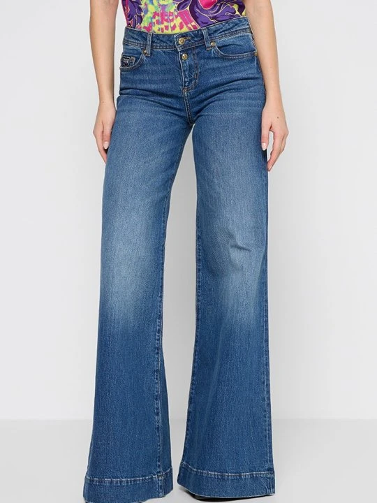 Zdjęcie produktu Jeansy Dzwony Versace Jeans Couture niebieski