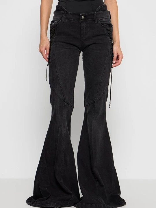 Zdjęcie produktu Jeansy Dzwony Versace Jeans Couture czarny