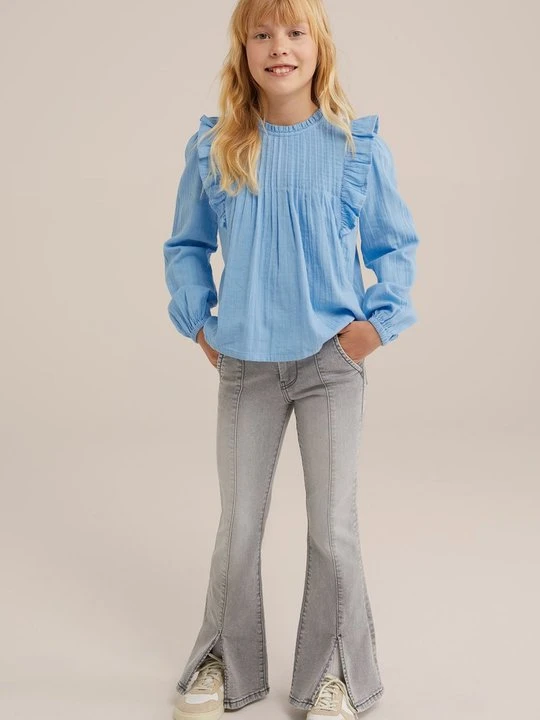 Zdjęcie produktu Jeansy Dzwony WE Fashion jasnoszary