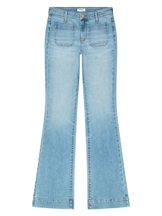 Zdjęcie produktu Jeansy dzwony Wrangler niebieski denim