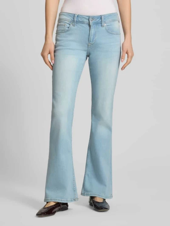 Zdjęcie produktu Jeansy krój regular fit bootcut z mieszanka bawełny model 'PIMLICO' Pepe Jeans Jeansowy niebieski