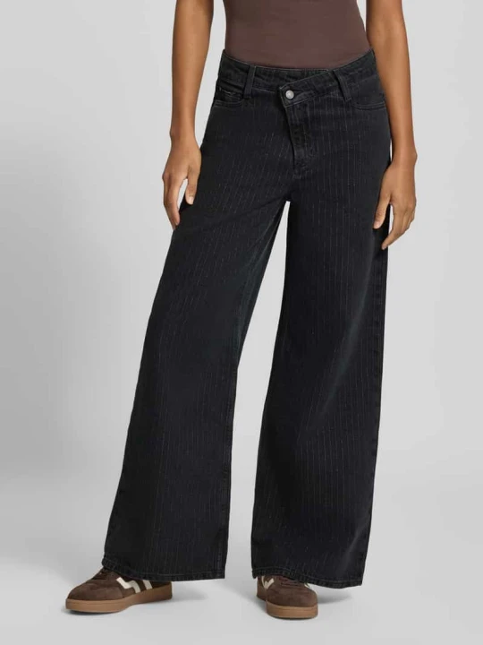 Zdjęcie produktu Jeansy krój regular fit krój wide fit z zakładką w pasie Marc O'Polo Antracytowy