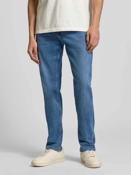 Zdjęcie produktu Jeansy krój slim fit z klasycznymi 5 kieszeni REVIEW Niebieski