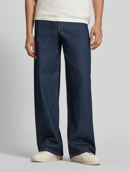 Zdjęcie produktu Jeansy krój wide fit w 5 kieszeni model 'Dave' Jack&Jones Ciemnoniebieski