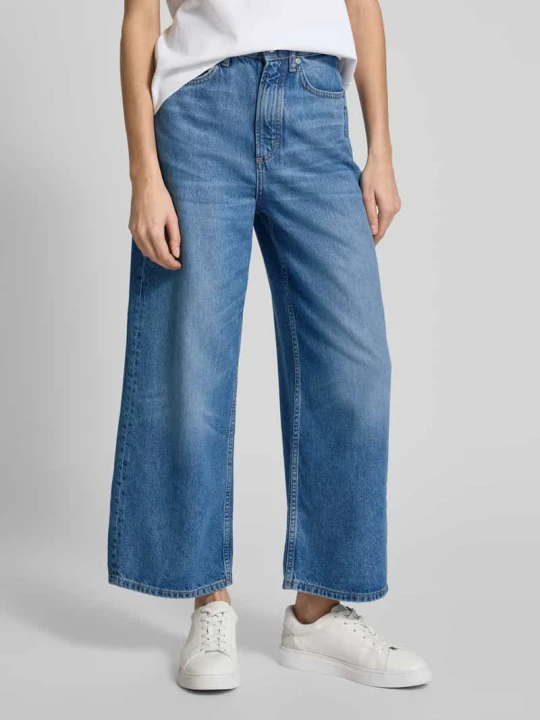 Zdjęcie produktu Jeansy kuloty z wysoką talią z mieszanki bawełny i lyocellu model ‘TOLVA’ Marc O'Polo Jeansowy niebieski
