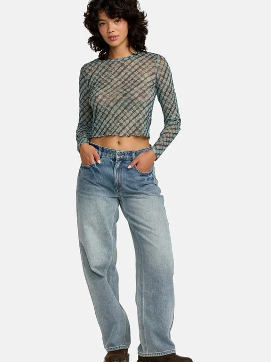 Zdjęcie produktu Jeansy loose fit RVCA błękit królewski