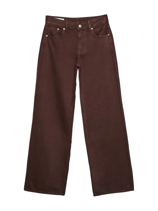 Zdjęcie produktu Jeansy loose fit Stradivarius brązowy melanż