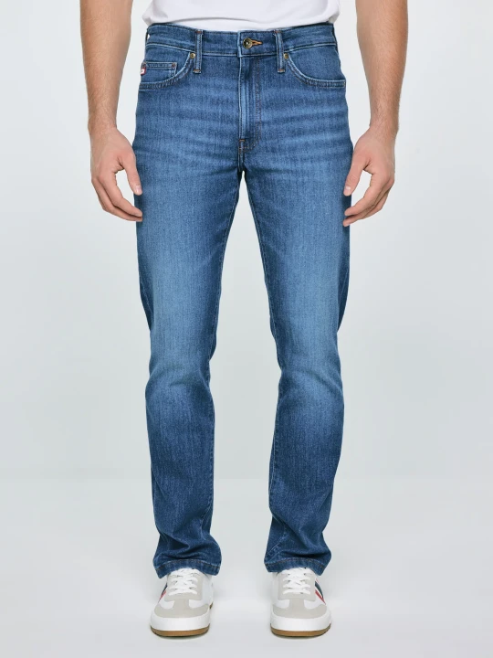 Zdjęcie produktu jeansy męskie dopasowane granatowe terry high waist 552 Big Star