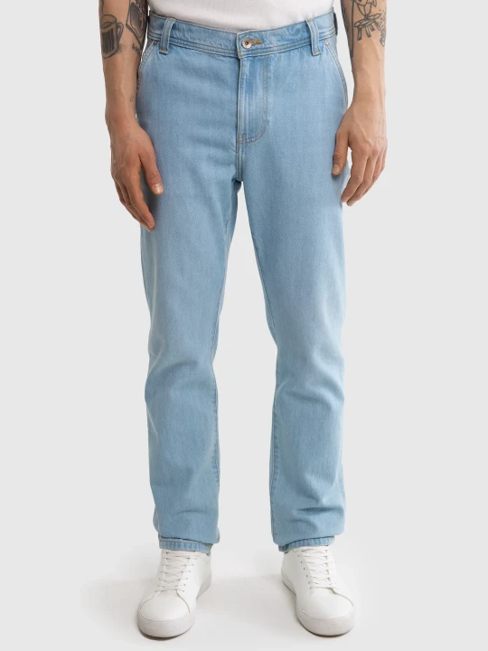 Zdjęcie produktu jeansy męskie z prostą nogawką z kolekcji authentic jasnoniebieskie workwear trousers 253 Big Star