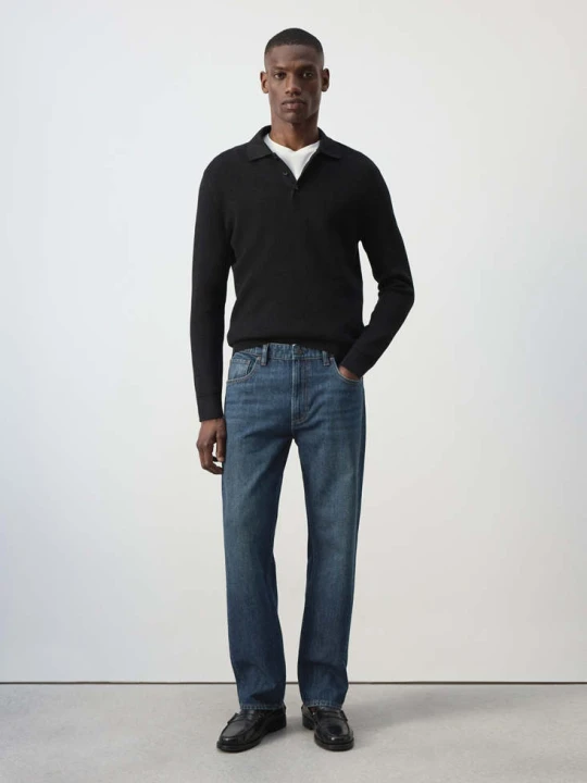 Zdjęcie produktu Jeansy Moby relaxed fit ciemnoniebieski - Mężczyzna - MANGO MAN