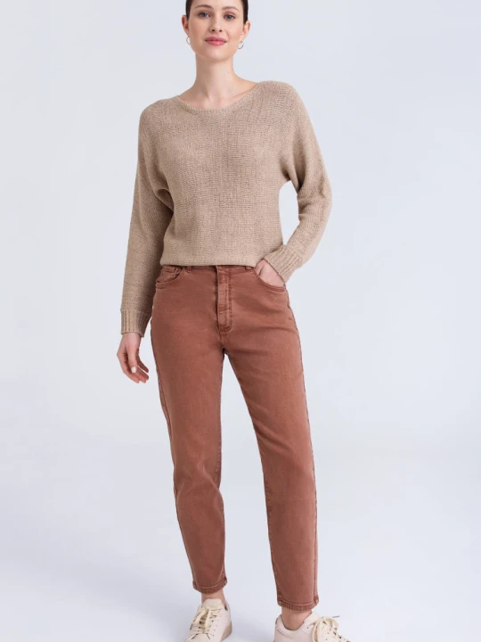 Zdjęcie produktu Jeansy mom fit w kolorze karmelowym Greenpoint