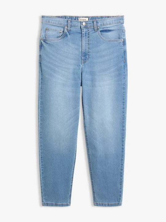 Zdjęcie produktu Jeansy Mom high waist cropped BonPrix niebieski