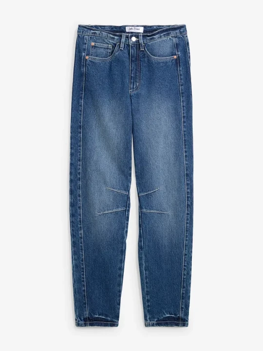 Zdjęcie produktu Jeansy mom, wysoki stan BonPrix niebieski