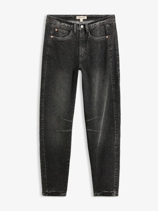 Zdjęcie produktu Jeansy mom, wysoki stan BonPrix szary
