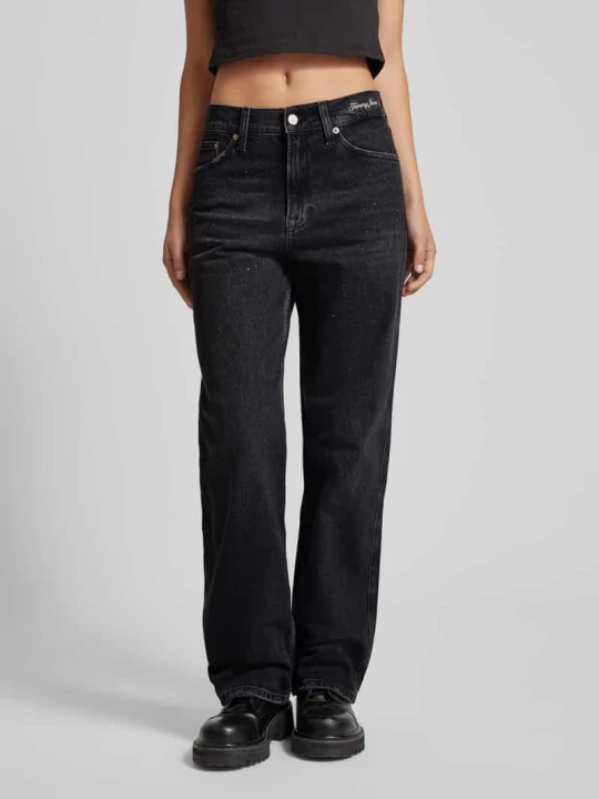 Zdjęcie produktu Jeansy o kroju baggy fit z 5 kieszeniami model ‘BETSY’ Tommy Jeans Antracytowy