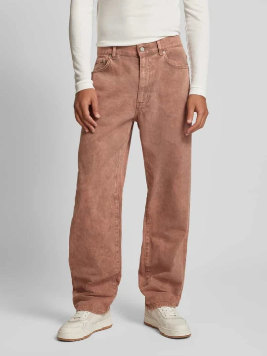 Zdjęcie produktu Jeansy o kroju baggy fit z 5 kieszeniami model ‘Leroy’ Woodbird Beżowy