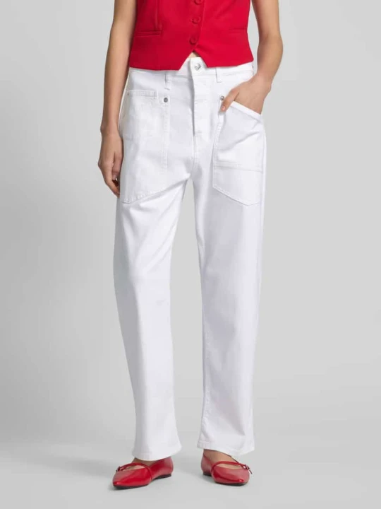 Zdjęcie produktu Jeansy o kroju baggy fit z nakładanymi kieszeniami MAC Biały