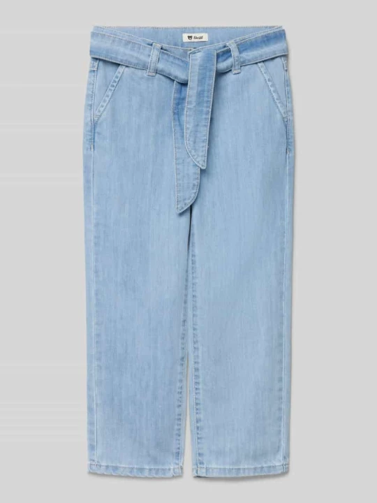 Zdjęcie produktu Jeansy o kroju baggy fit z wiązanym paskiem Steiff Niebieski