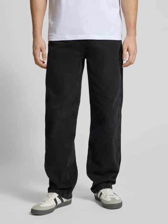 Zdjęcie produktu Jeansy o kroju baggy w 5 kieszeni z wyhaftowanym logo Karl Kani Czarny
