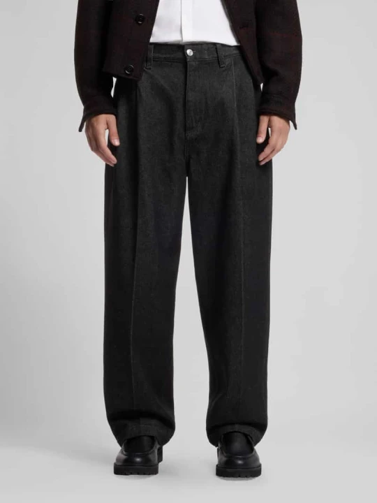 Zdjęcie produktu Jeansy o kroju baggy z czystej bawełny model 'HUGO 249' Czarny