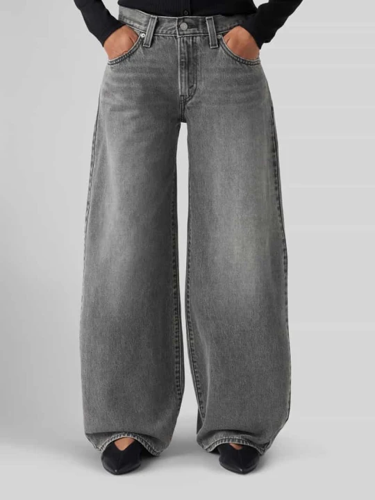 Zdjęcie produktu Jeansy o kroju baggy z czystej bawełny model 'MIDDY BALLOON' Levi's Antracytowy