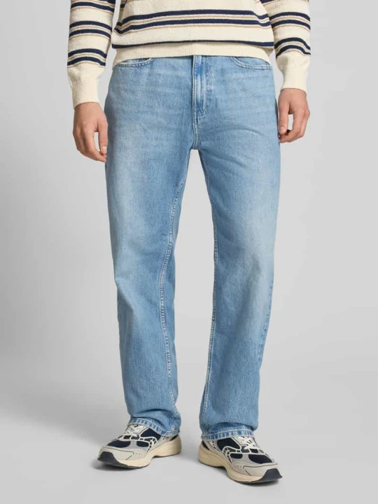 Zdjęcie produktu Jeansy z 5 kieszeniami o kroju baggy w klasycznym 5-kieszeniowym designie REVIEW Jasnoniebieski