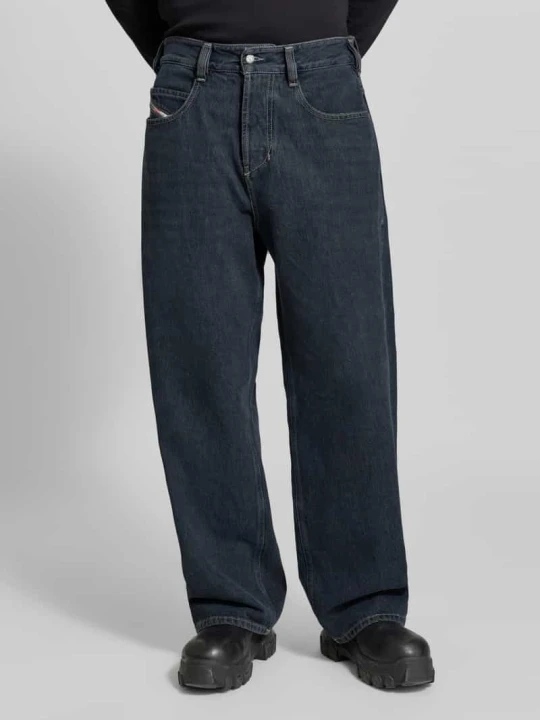 Zdjęcie produktu Jeansy o kroju baggy z naszywką z logo model 'H-JEANS' Diesel Średnioszary