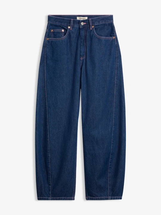 Zdjęcie produktu Jeansy o kroju balonowym, high waist BonPrix niebieski