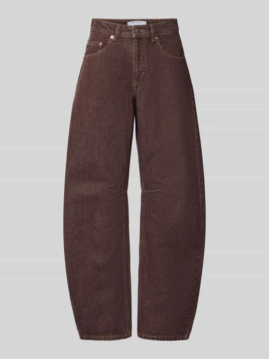 Zdjęcie produktu Jeansy o kroju barrel fit, 5 kieszeni Topshop Czekoladowy