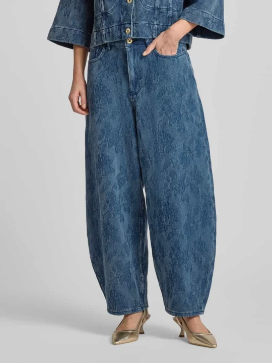 Zdjęcie produktu Jeansy Barrel Fit z 5 kieszeni Model „Rosy” MOS MOSH Jeansowy niebieski