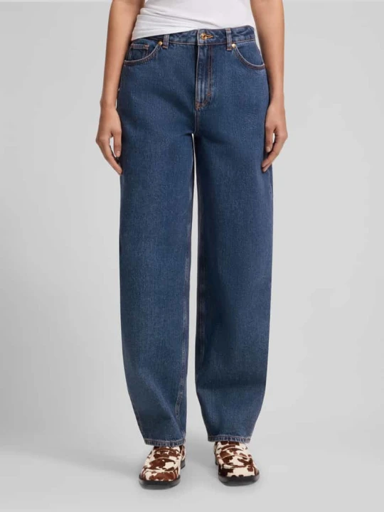Zdjęcie produktu Jeansy o kroju barrel fit z czystej bawełny model 'GIMINE_5' Hugo Granatowy