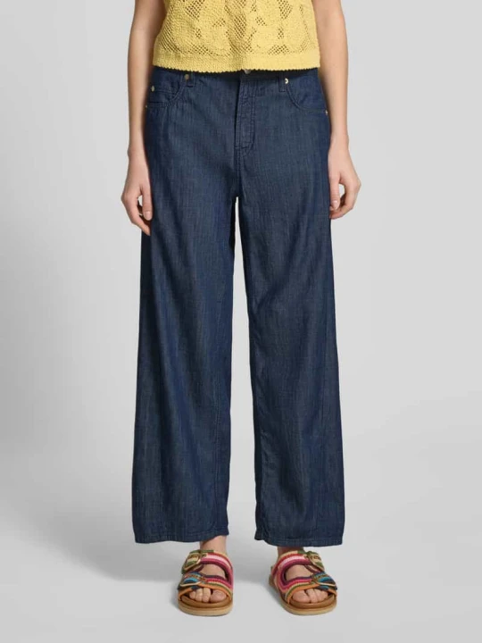 Zdjęcie produktu Jeansy o kroju barrel fit z czystej bawełny model 'ORIA' CAMBIO Ciemnoniebieski