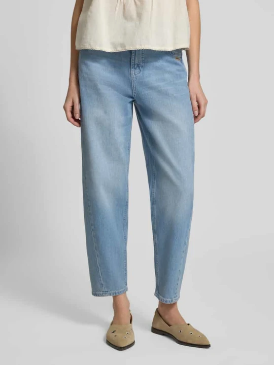 Zdjęcie produktu Jeansy o kroju barrel fit z detal z logo model 'Blake' Gang Niebieski