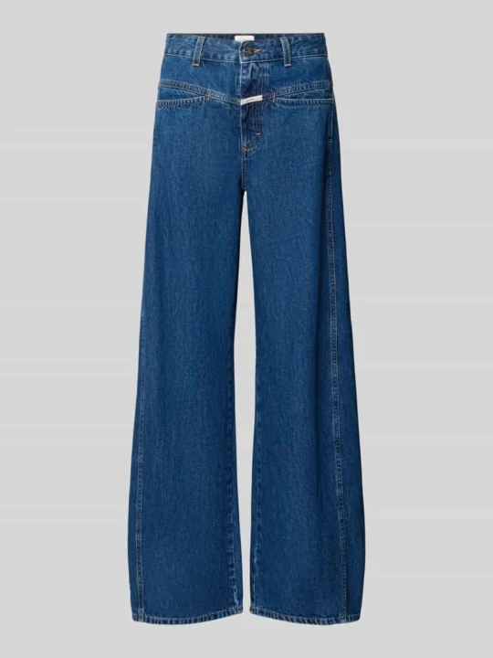 Zdjęcie produktu Jeansy o kroju barrel fit z detalem z logo model 'TORI-X' Closed Ciemnoniebieski