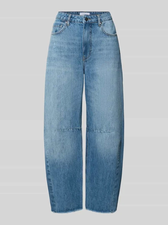 Zdjęcie produktu Jeansy o kroju barrel fit z frędzlami Rich & Royal Niebieski