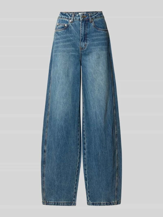 Zdjęcie produktu Jeansy o kroju barrel fit z mieszanki bawełny model 'Melu' Gestuz Niebieski