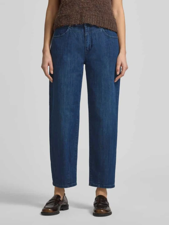 Zdjęcie produktu Jeansy o kroju barrel fit z Wpuszczane kieszenie Model 'BOBBIE' MAC Ciemnoniebieski
