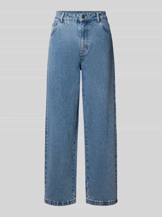 Zdjęcie produktu Jeansy o kroju barrel fit z wpuszczanymi kieszeniami Karo Kauer Jeansowy niebieski