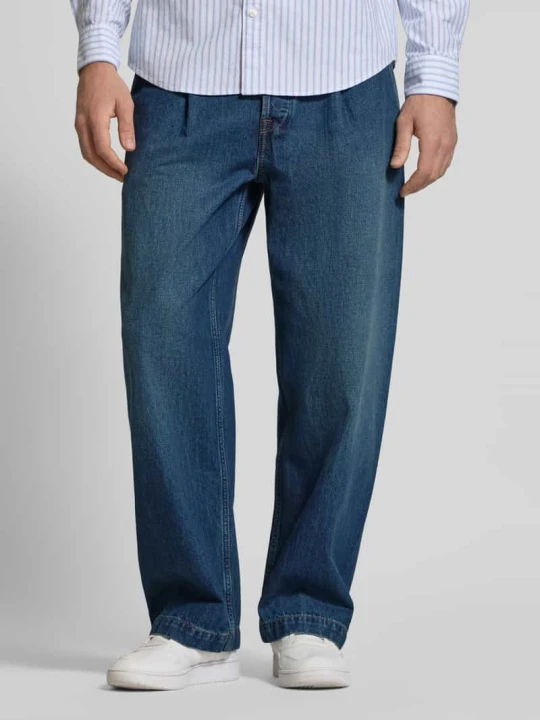Zdjęcie produktu Jeansy o kroju barrel fit z kieszeniami w szwie model 'BARREL BENSON' Calvin Klein Jeans Ciemnoniebieski